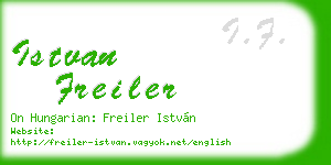 istvan freiler business card